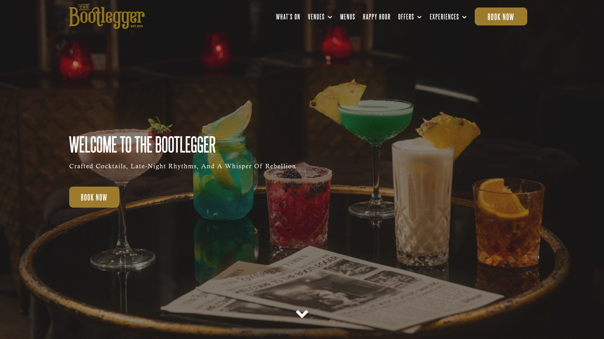 The Bootlegger website preview